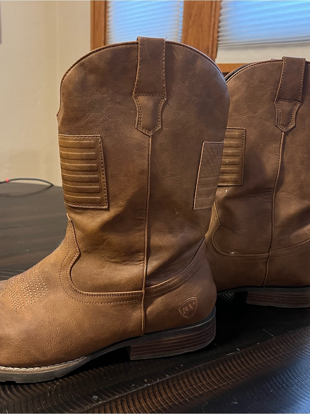 IUV Light Tan Cowboys Boots Men's Western Pull-On Boots